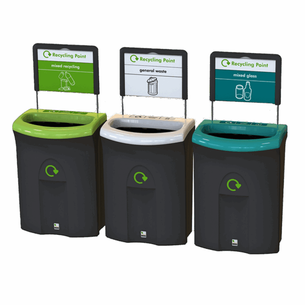 Meridian Recycling Bin 110L: Single Lid