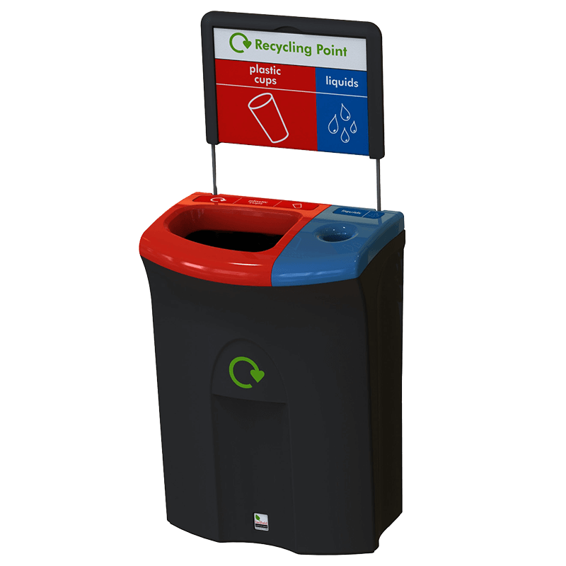 Meridian Recycling Bin 110L: Double Lid
