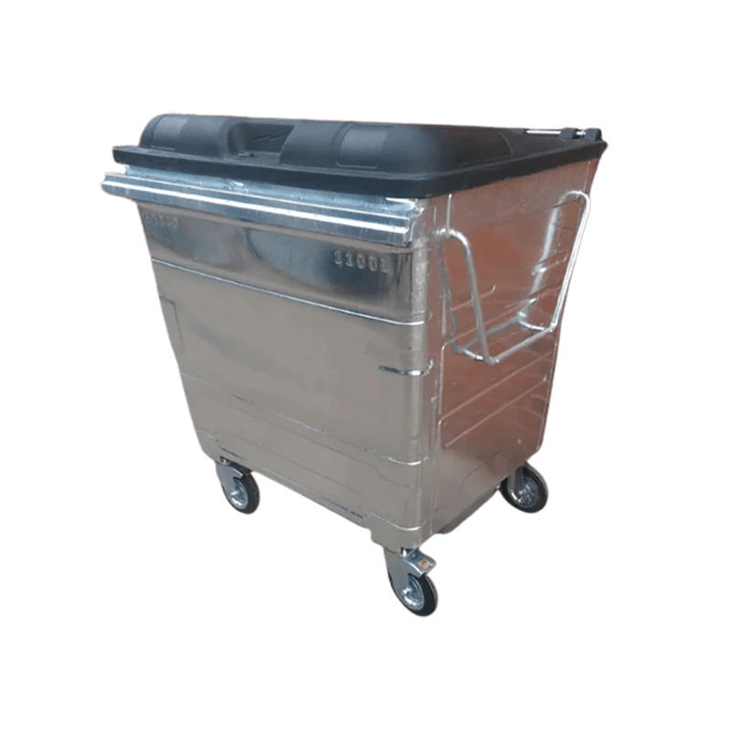 1100L Galvanised- Flat Lid