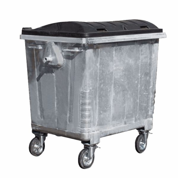 1100L Galvanised- Flat Lid