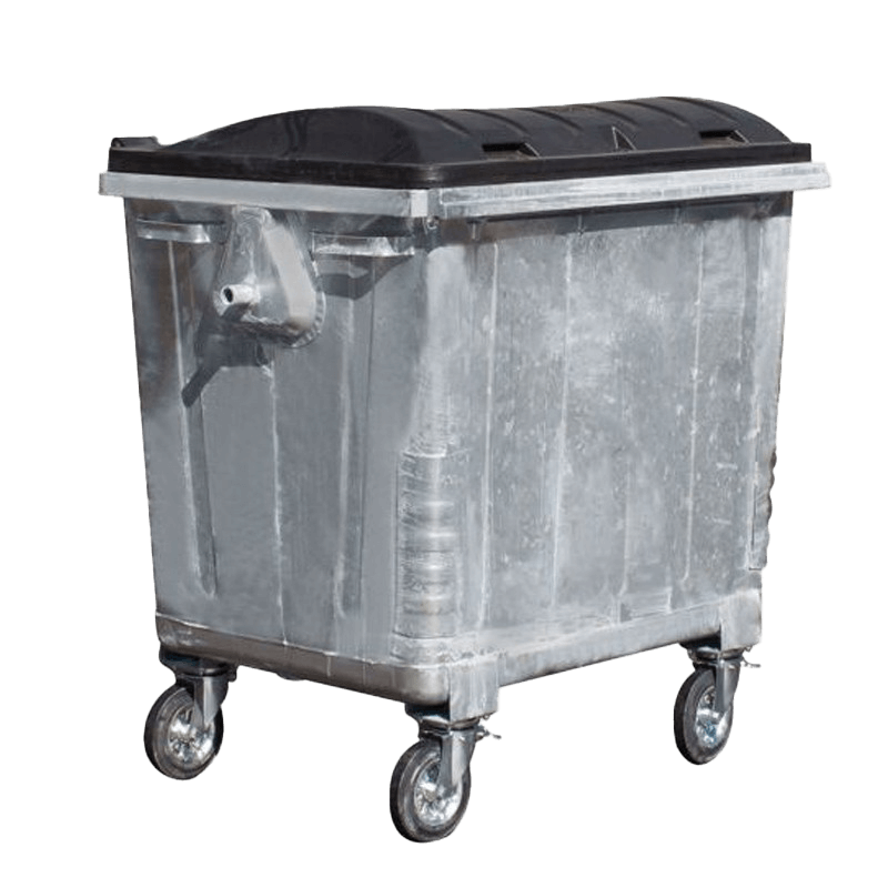 1100L Galvanised- Flat Lid