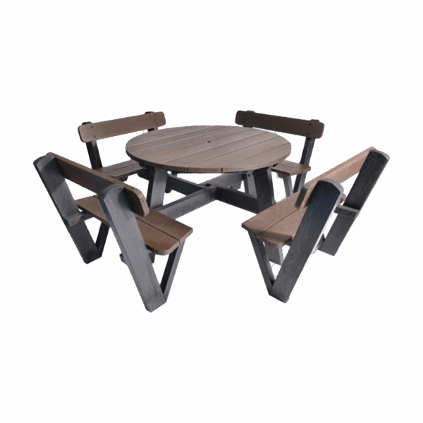 Family hero round table with backrest