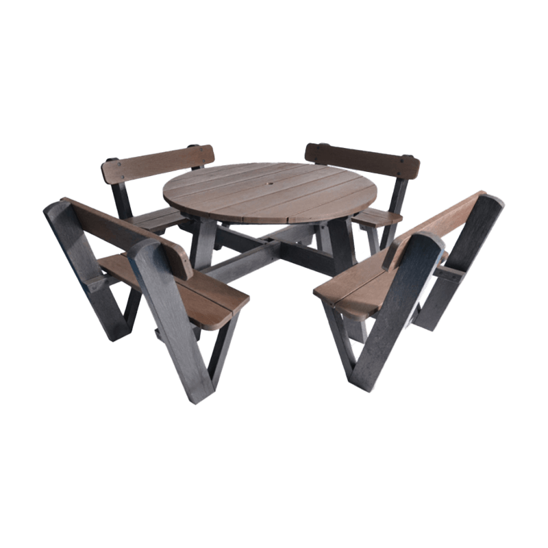 Family hero round table with backrest