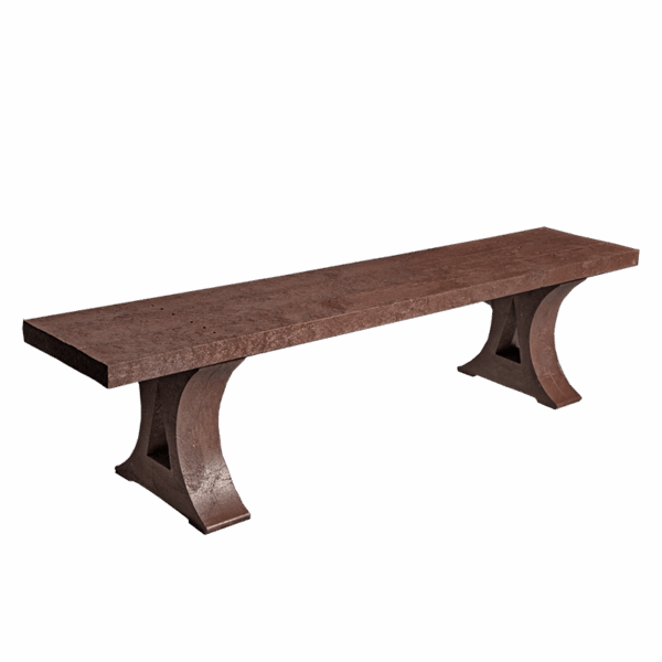 Moulded backless bench