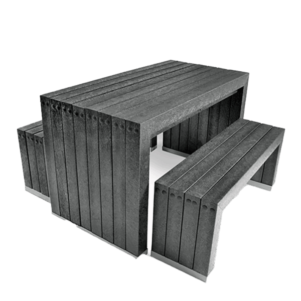 Black Space Saver Set 1500mm Fully Assembled