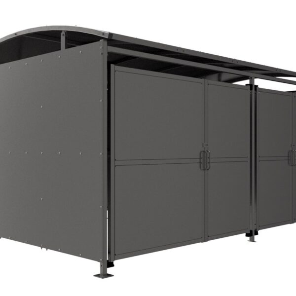 DM2 Shelter – Galvanised with Clad Doors