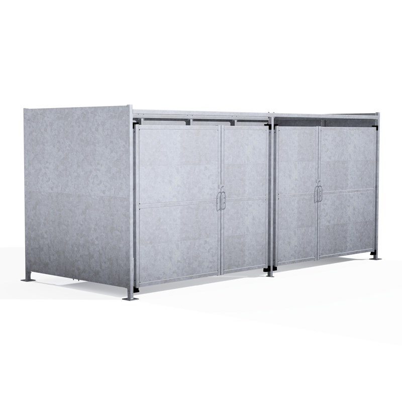 EM2 Shelter – Galvanised with Clad Doors